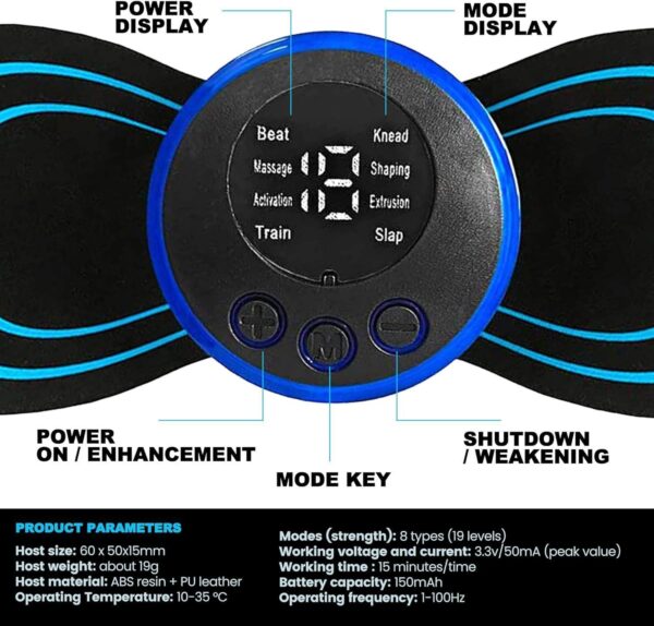 Super Value Mini Electric Neck Shoulder Back Waist Leg Arm Shaping Massager Vibration EMS TENS Cervical Massage Stimulator - Image 7