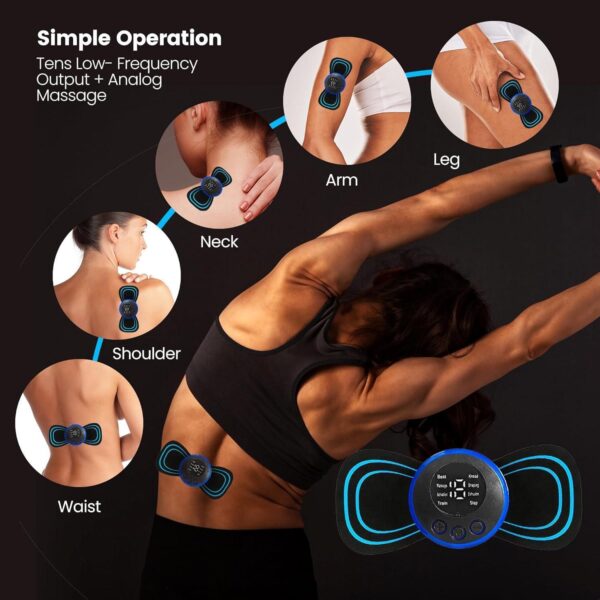 Super Value Mini Electric Neck Shoulder Back Waist Leg Arm Shaping Massager Vibration EMS TENS Cervical Massage Stimulator - Image 8