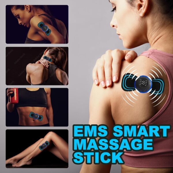 Super Value Mini Electric Neck Shoulder Back Waist Leg Arm Shaping Massager Vibration EMS TENS Cervical Massage Stimulator - Image 3